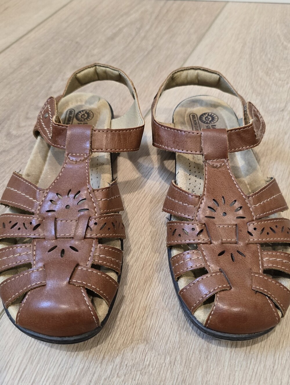 Earth Spirit Women’s Gelron Comfort Cushion Fisherman Brown Sandals Women Size 7